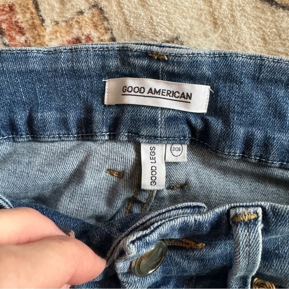 Good American Good Legs Chewed Back Pocket High Waist Skinny Jeans - Picture 5 of 5